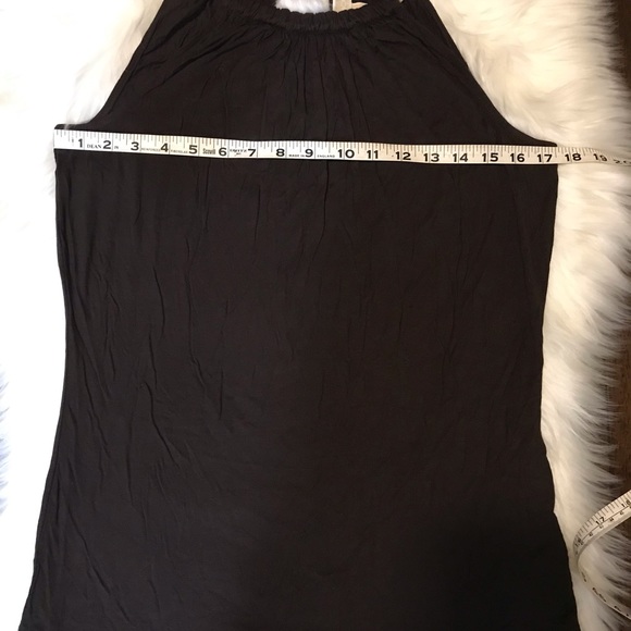 Michael Kors tank top w/chain accents. Brown, sz M. - Picture 5 of 5